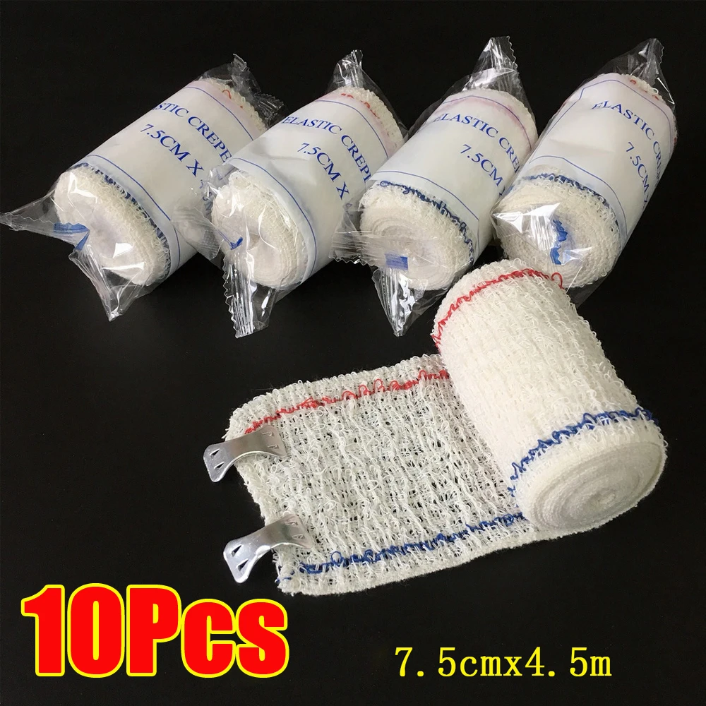 

10-рулонный эластичный бинт из спандекса для морщин, медицинский экстренный уход за ранами, эластичный креповый бинт для занятий спортом на открытом воздухе, растяжение связок
