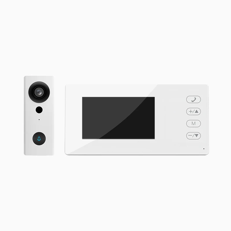 

WF006-KP2 Video Doorbell 4.3 Inch IPS Screen Two Way Intercom Night Vision Wireless Installation Secure Connection Long Range