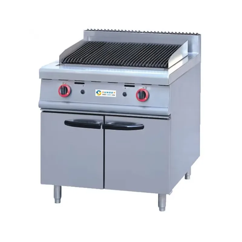 Hotel Kitchen Equipment Commercial Gas Griddle Lava Rock Grill Machine for Restaurant XH