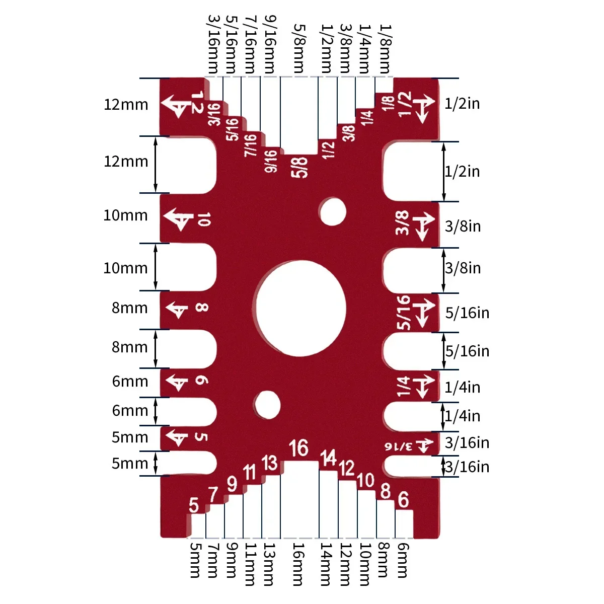 Misura di precisione metrica/pollici a coda di rondine Jig-lavorazione del legno tenone gap Gauge misuratore di profondità della scheda di