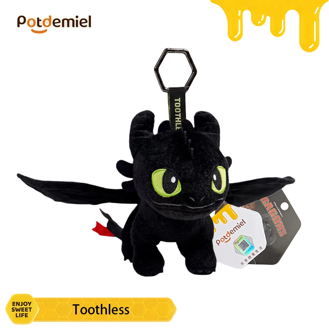 Porte-clés en peluche Potdemiel How to Train Your Dragon Toothless pour porte-clés, intelligent, réaliste, doux, moelleux, pour voiture, cadeau pour garçons, décoration