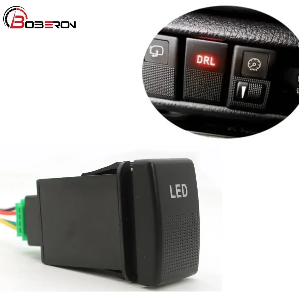 

1PC Car LED Light Power On Off Fog Lamp Music Radar Parking Sensor Mirror Heating Switch Push Button For Mazda 5 6 CX-7 CX7