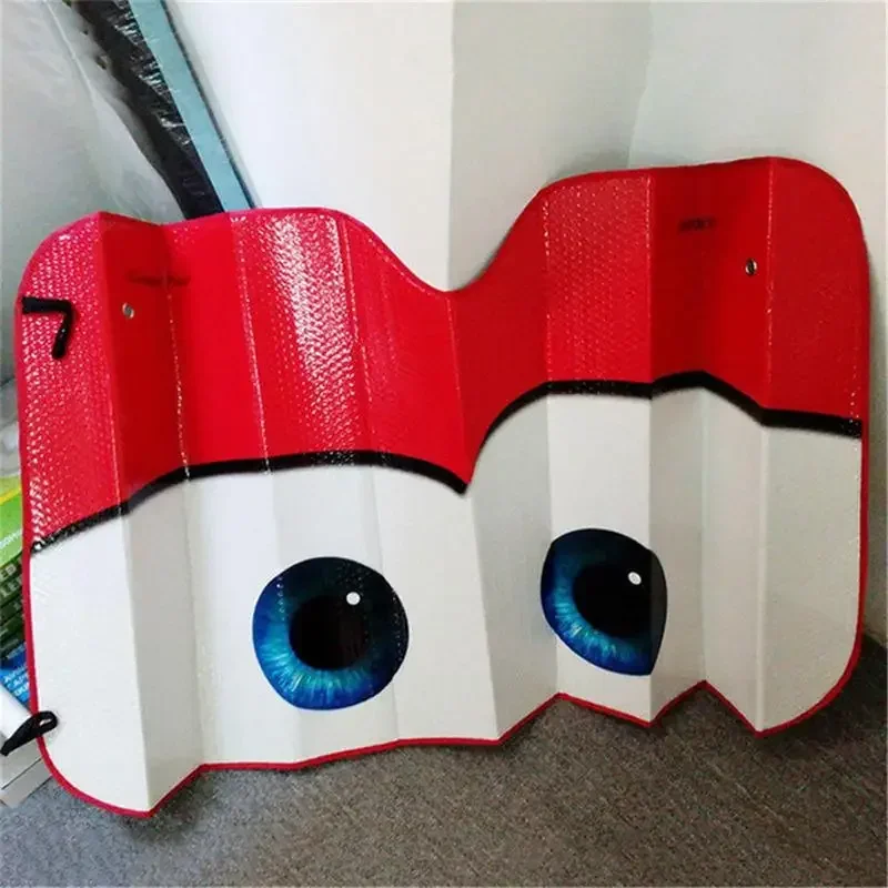 New Car Character Solar Protection 4 Colors Eyes Heated Windshield Sunshade Cover Sun Shade Auto Sun Visor Windscreen Car-covers