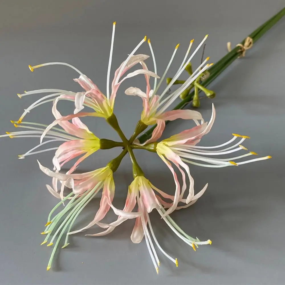 

60cm Artificial Higanbana Flower Branch Handmade Beautiful Silk Equinox Flower Plastic Real Touch Fake Flower Home Garden Decor