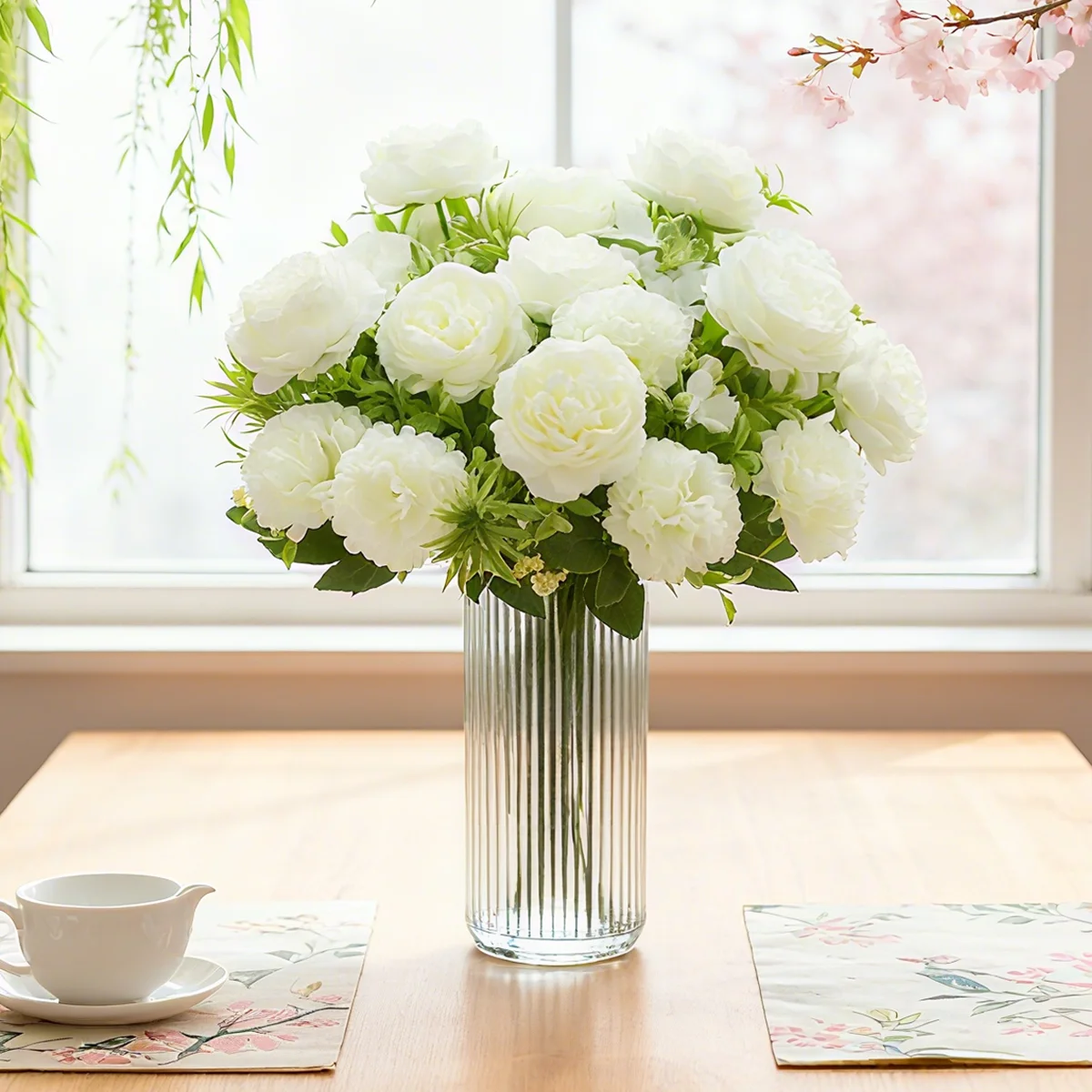 Simulierte Pfingstrosenblume, Frühling Indoor Home DIY Vase Outdoor Gartendekoration, Valentinstag, Hochzeitsaison, Muttertag