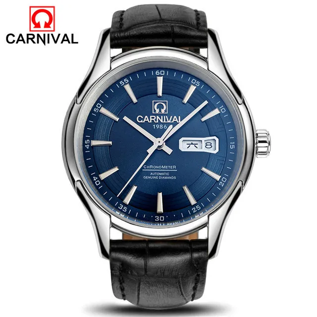 Montre CARNIVAL Mechanische Business-Uhren für Herren, Marken, Luxus-Saphir-Automatik-Armbanduhren, wasserdicht, Reloj Hombre 3
