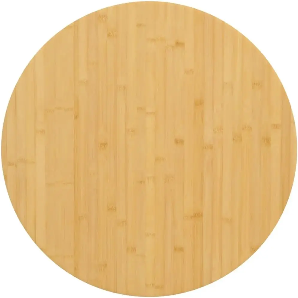 Vidaxl Bamboo Round Table Top - Versatile, Durable & Easy-To-Clean With Unique Grain Patterns And Ideal Dimensions Of