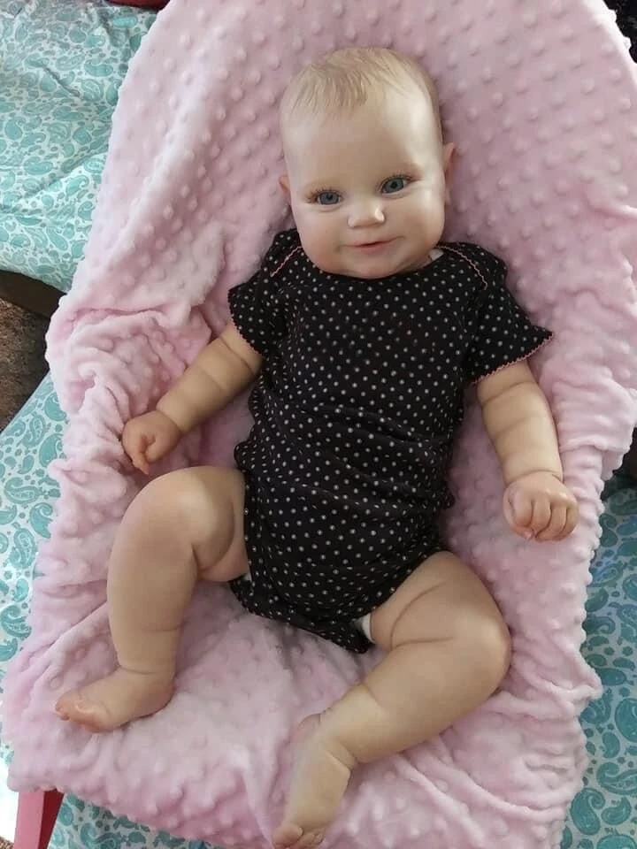 50/60CM Two Options Reborn Baby Doll Toddler Real Soft Touch Maddie with Hand-Drawing Hair High Quality Handmade Doll