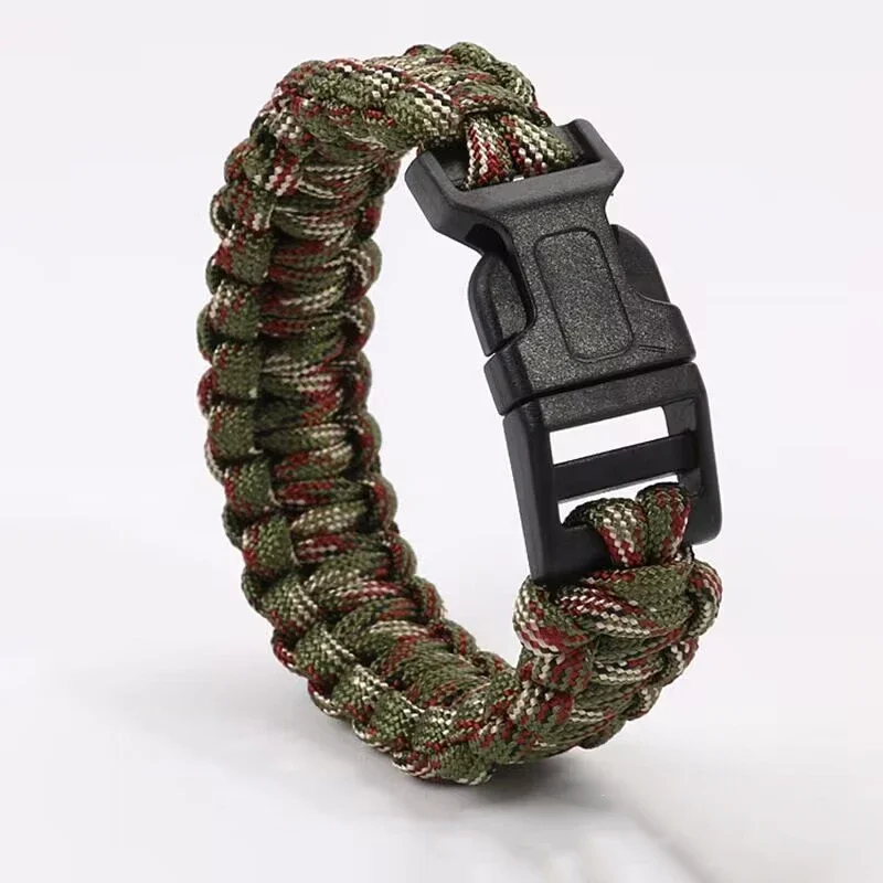 23 cm/9 Zoll Paracord-Überlebensarmband mit sieben Kernen für den Notfall im Freien, Camping-Werkzeug mit geflochtenem Seil-Design – Detail 2