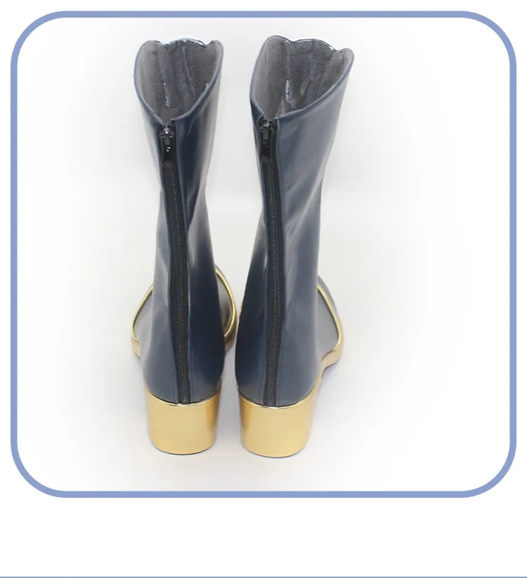 VOLTAZIONE Fura Kanato Scarpe Cosplay Scarpe in pelle PU Stivali da festa di Halloween Vtuber Puntelli Cosplay realizzati su misura