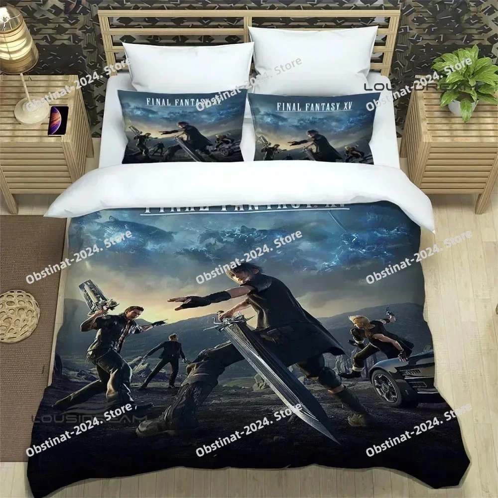 Game FINAL FANTASY Print Bedding Set Printed Duvet Cover Pillowcase Single Double Style Queen King Size Sets