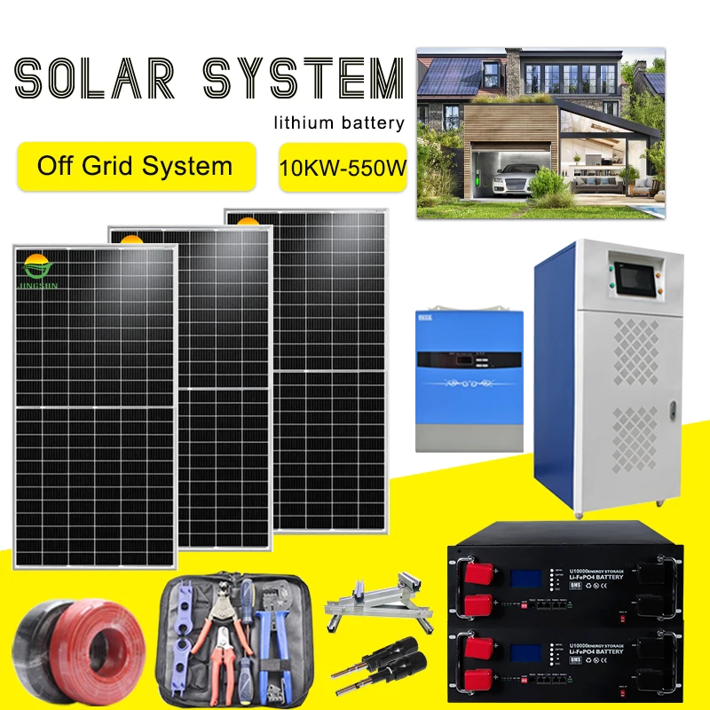 Jingsun Home Solar Power Generation Complete Solar Kits 5KW 8KW 10KW Off Grid Solar Power System