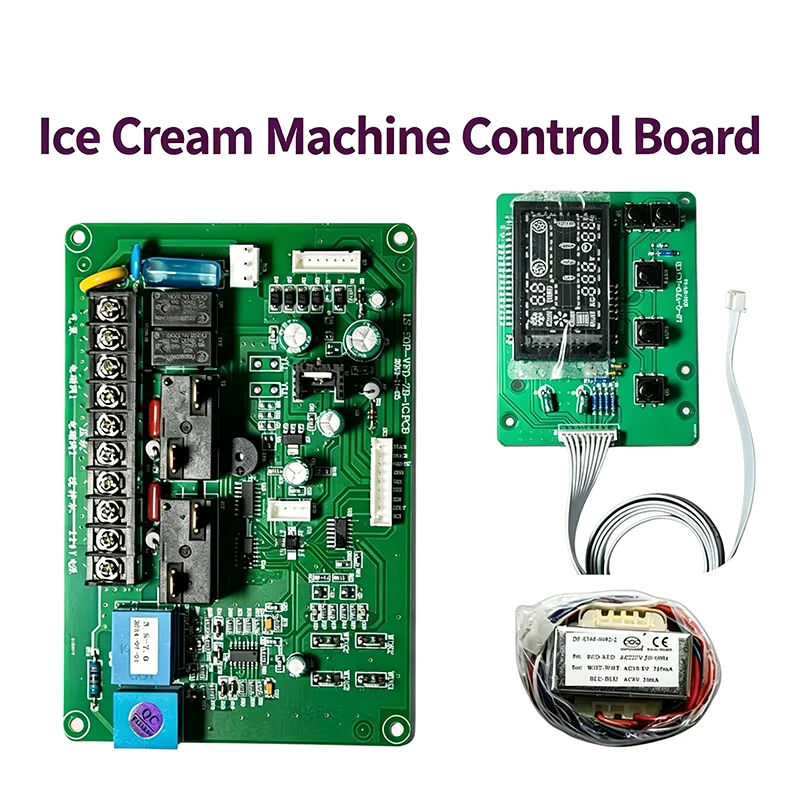 1. Main Motherboard + Display Board + Transformer Combo, Ice Cream Machine Control Circuit Board Replacement Kit