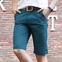 Pantalones cortos de algodón 100% para Hombre, Bermudas informales de calidad, para negocios y redes sociales, Verano