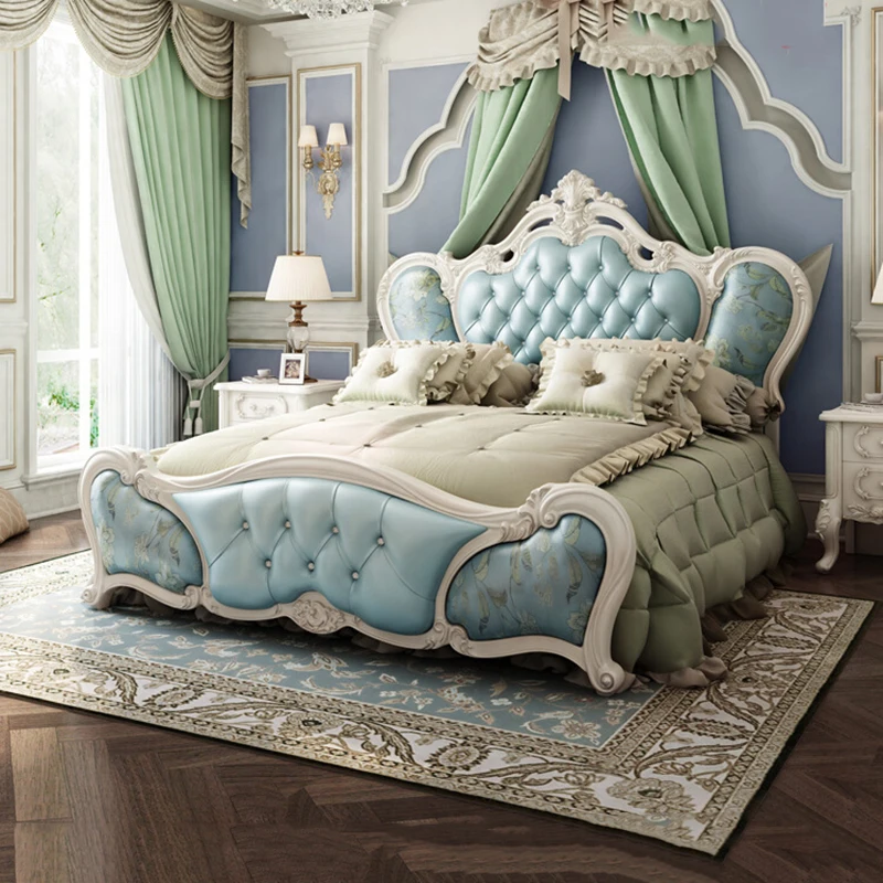 미국 조각 더블 침대 서랍, 현대 유럽 스타일 스토리지 침실 퀸 침대, 럭셔리 가죽 카마 박스, 캐쥬얼 가구, 가정용