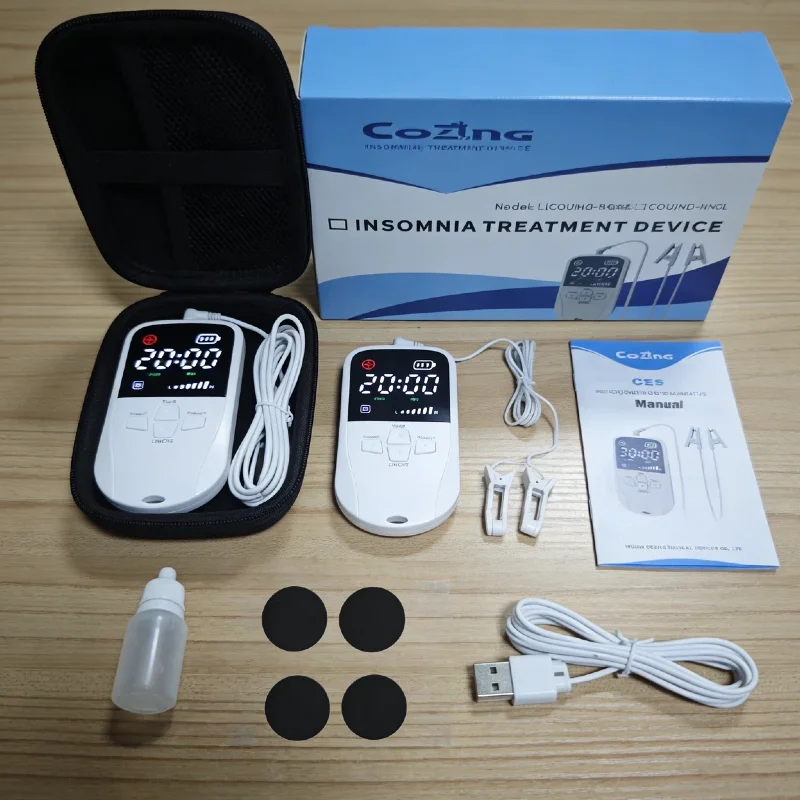 

Устройство для терапии с помощью клипс для ушей, для домашнего использования, перезаряжаемый стимулятор вагусного нерва (VNS) для снятия тревоги и улучшения сна