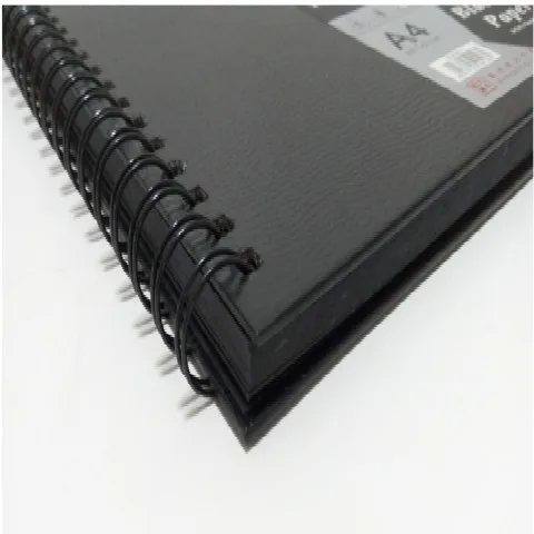 New Black Card Book A4 120 Pages Black Card Paper Inner Page Coil Book Graffiti A3 Photo Album DIY Black Sketchbook Notebook