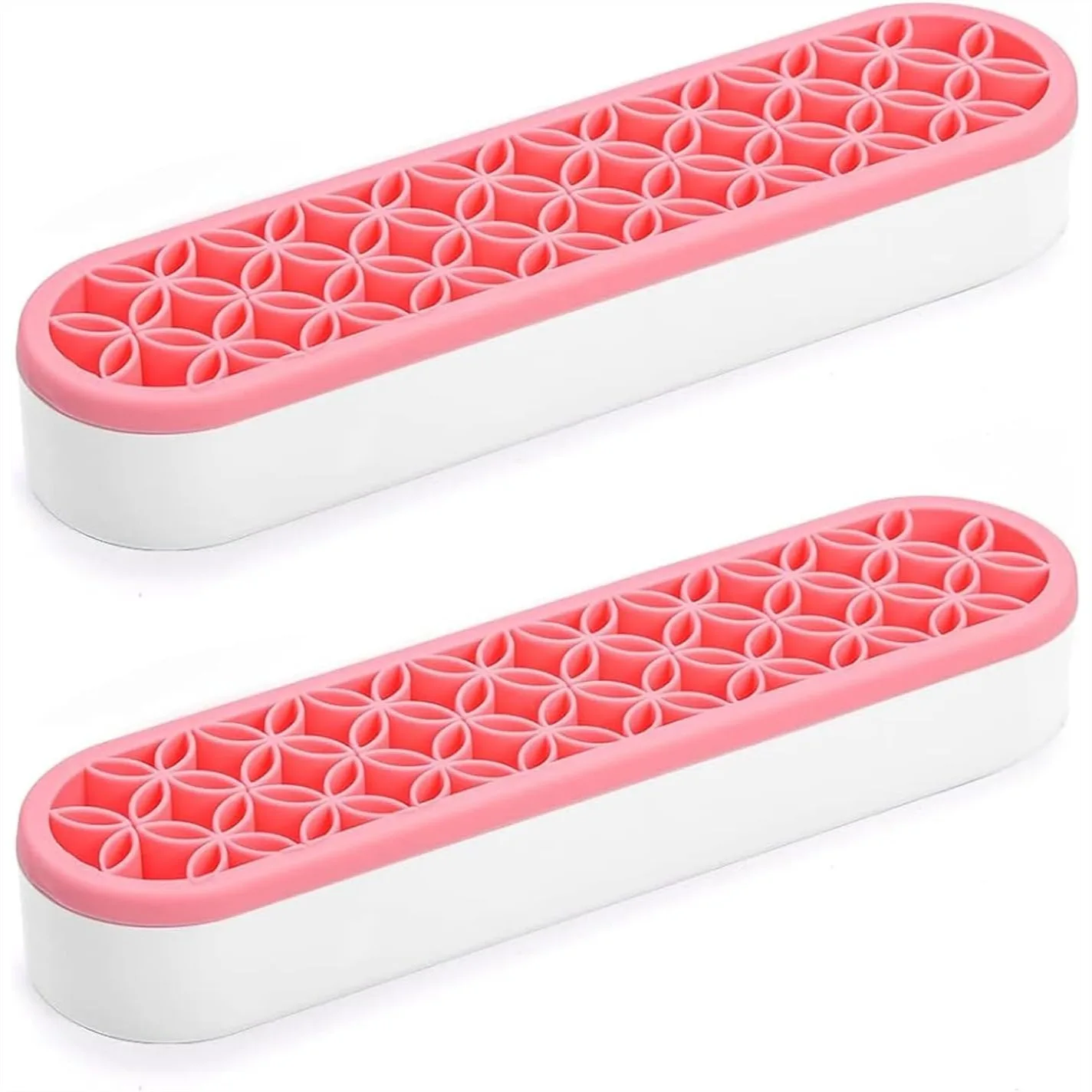 

2 PCS Multi-Purpose Cosmetic Storage Box, Desktop Organizers Silicone Make Up Brush Storage Stand for Brush, Pencil, Art