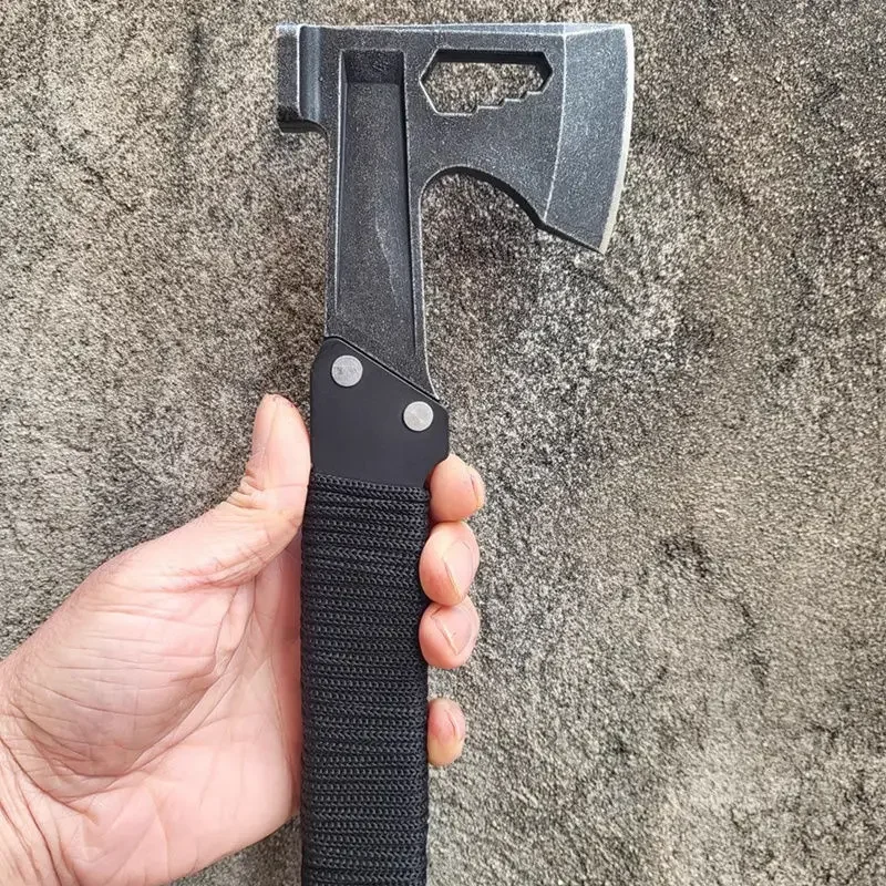 Tactical Small Axe Stainless Steel Fell Trees Camping Outdoor Protection Fire Rescue Axes High Hardness Multi-purpose Tool