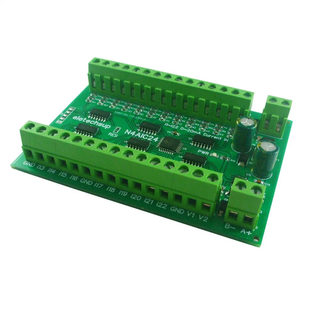 

22-Channel RS485 Current Analog Input Collector Module DC7-25V MODBUS RTU Board 0-20MA/4-20MA Current Acquisition Module