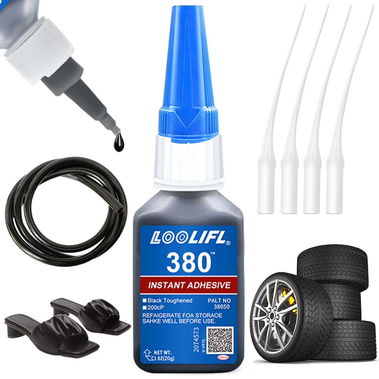 

380- Strong adhesive for repairing tire cracks and rubber, used for repairing and maintaining car, bicycle, and motorcycle tires