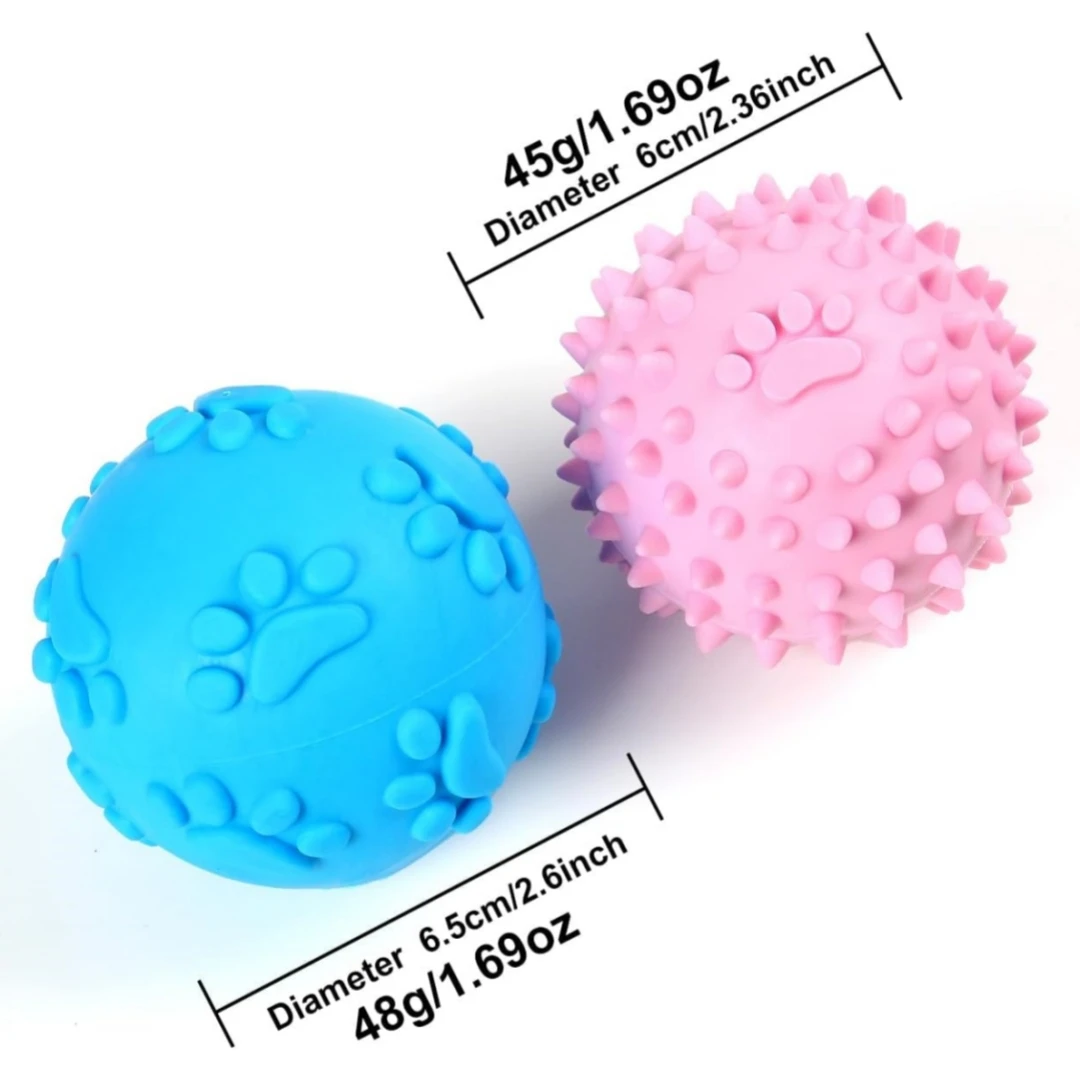 Puppy Ball Puppy Toy -2 Squeezing Dog Toys, Puppy Blue Laughing Ball Puppy Toy, Pink Puppy Toothing Chewing Toy, Puppy Interacti