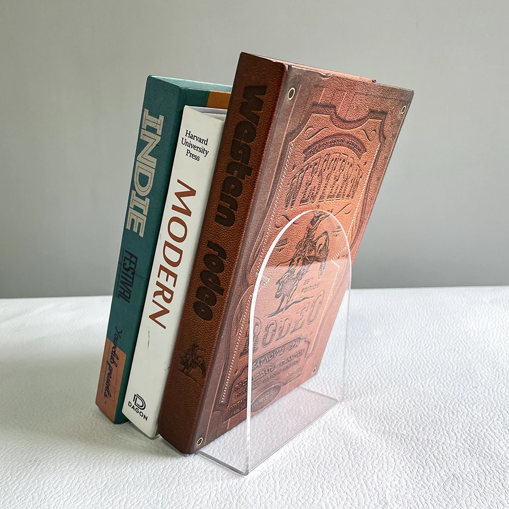 Imagem -02 - Incolor e Clear Book Termina para o Homem e a Mulher Coleção Office Desktop Home Iron Bookends para os Amantes do Livro Escritório Fornecedor