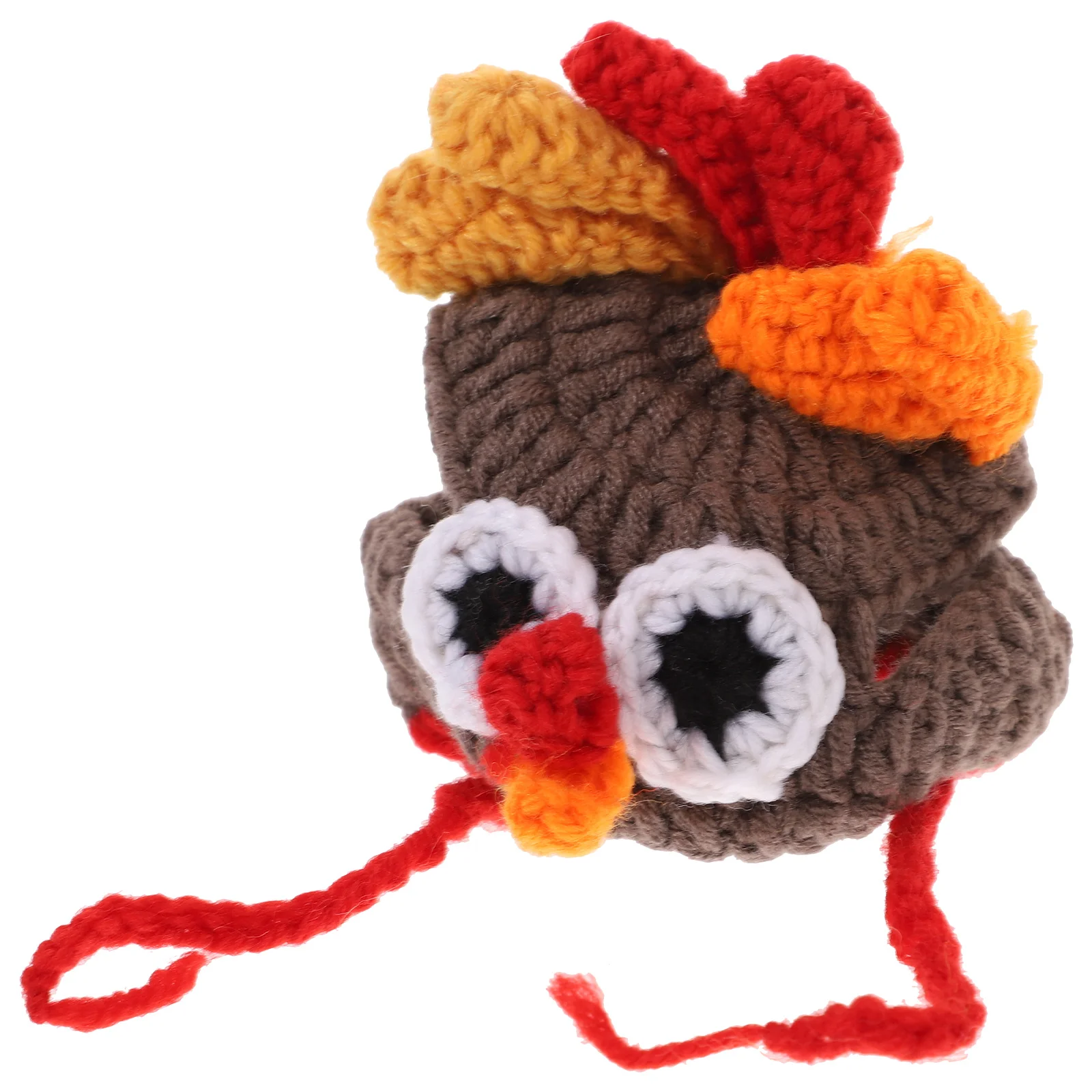 

1Pcs Pet Knitted Turkey Hat Soft Woolen Yarn Comfortable Handmade Headpiece for Christmas Costume Photo Prop Pet Hat