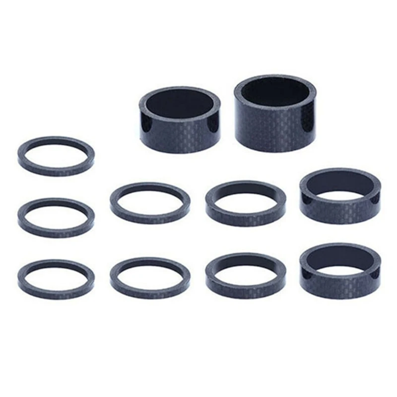 

11pcs Bicycles Stem Spacers Fork Headsets Carbon Spacers Inner Diameter Spacers for Mountain Road Bikes Cycling X5QF