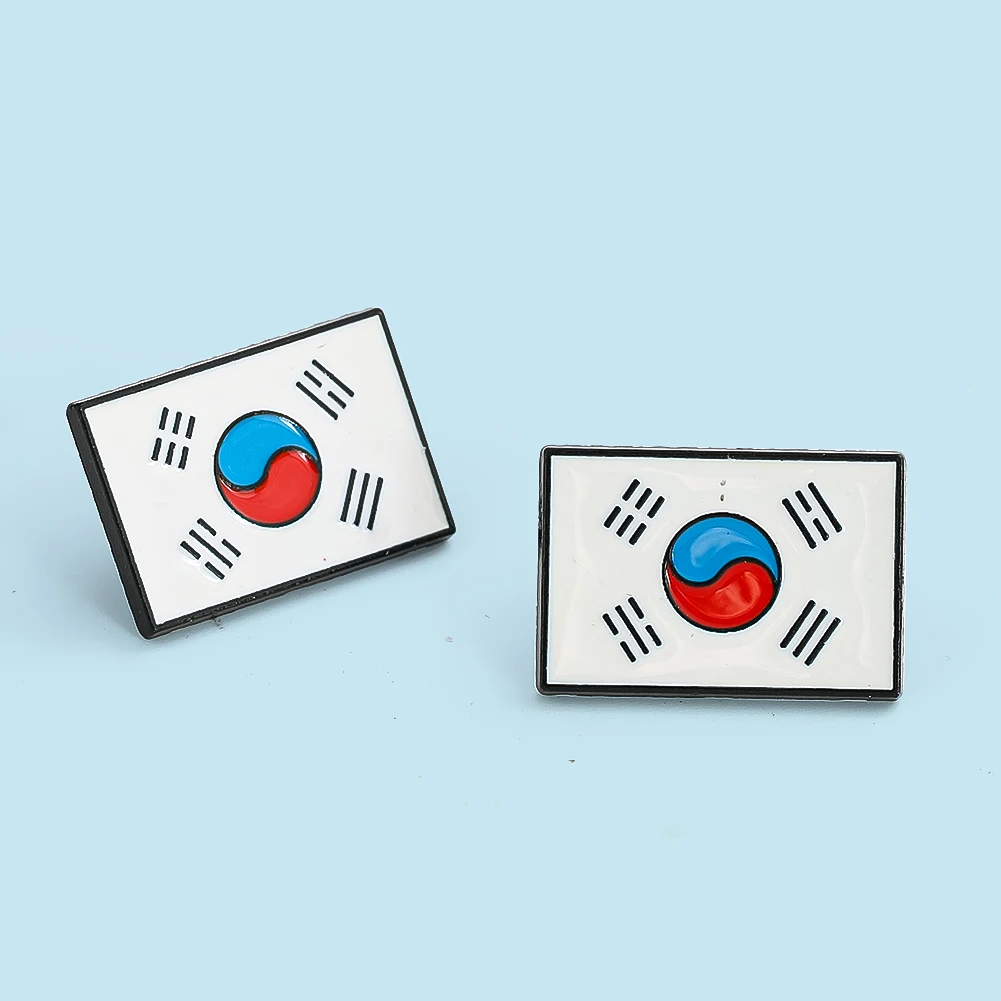 

Coat of Arms of South Korea Korean National Flag Enamel Badge Brooches Flag Lapel Tie Pins Wholesale Clothing Accessories