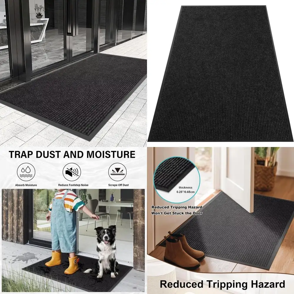 

Настраиваемый сверхпрочный водонепроницаемый входной коврик, 2 фута x 14 дюймов, всепогодный коврик с резиновой подкладкой для коммерческого использования