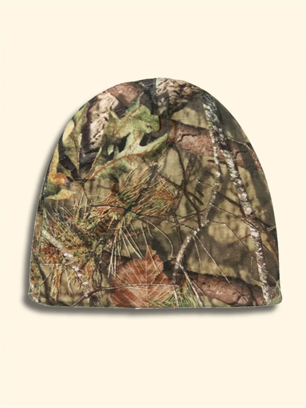 New Leaf Camouflage Knitted Hoodie for Men and Women, Street Trendy, Small and Versatile, Realistic Tree Printed Hip Hop Hat ins