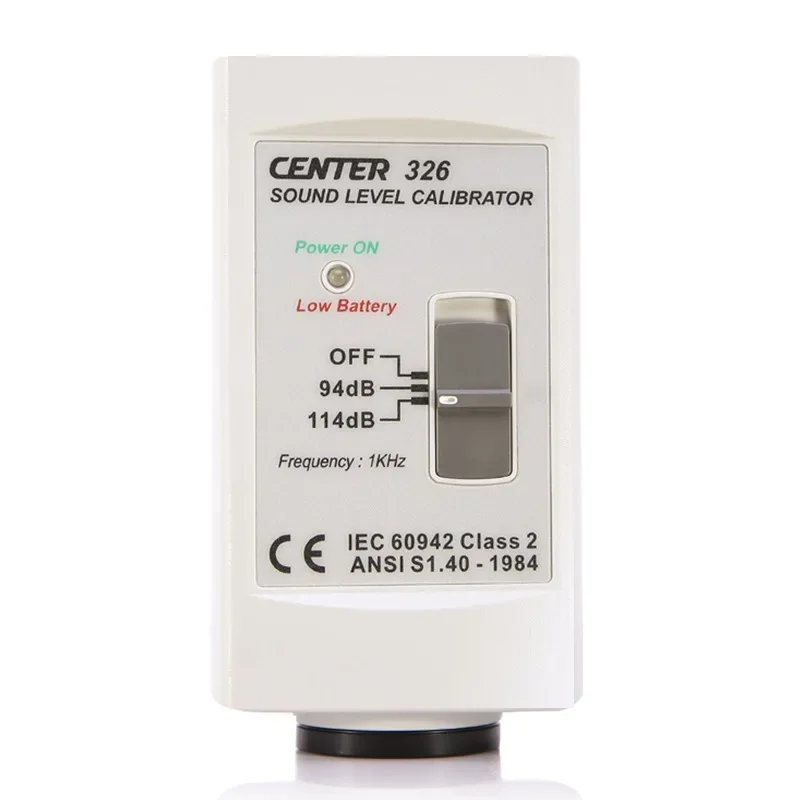 Noise Calibrator CENTER-326 Noise Meter Phonemic Corrector Microphone Volume Corrector Measurement Range 94-114 Convenient Small