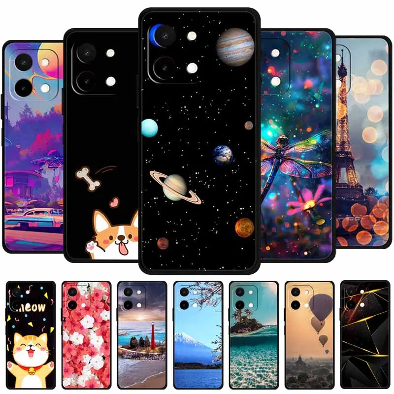 For OnePlus 13T Case Original Soft Silicone TPU Phone Cases Back Cover For OnePlus 13T 5G PKX110 Fashion 6.32