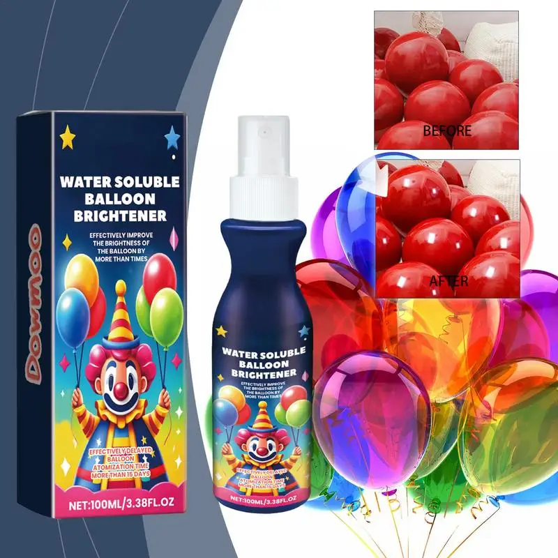 Balloon Glow Shine Spray Balloon Brightener Instant Gloss Long-Lasting Balloon Decor Gloss Spray Quick Drying Polish Restorer