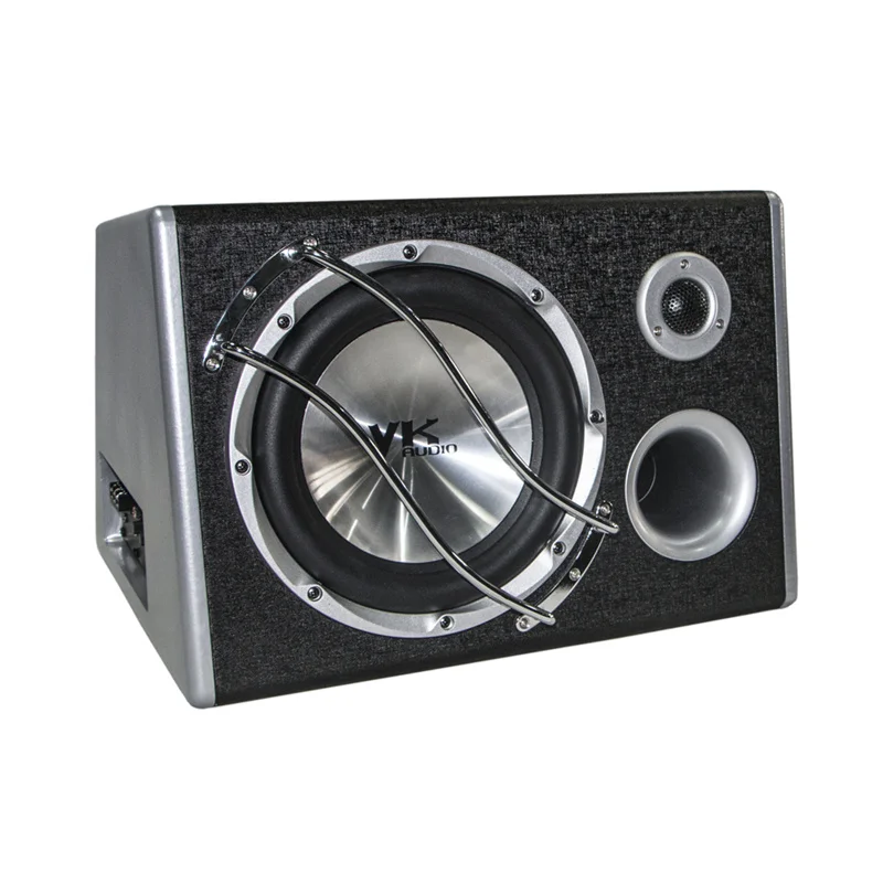 Top Selling High Power DC 12V Active Subwoofer Refit 8 Inch Trapezoid Car Audio System with Tweeter Single Coil