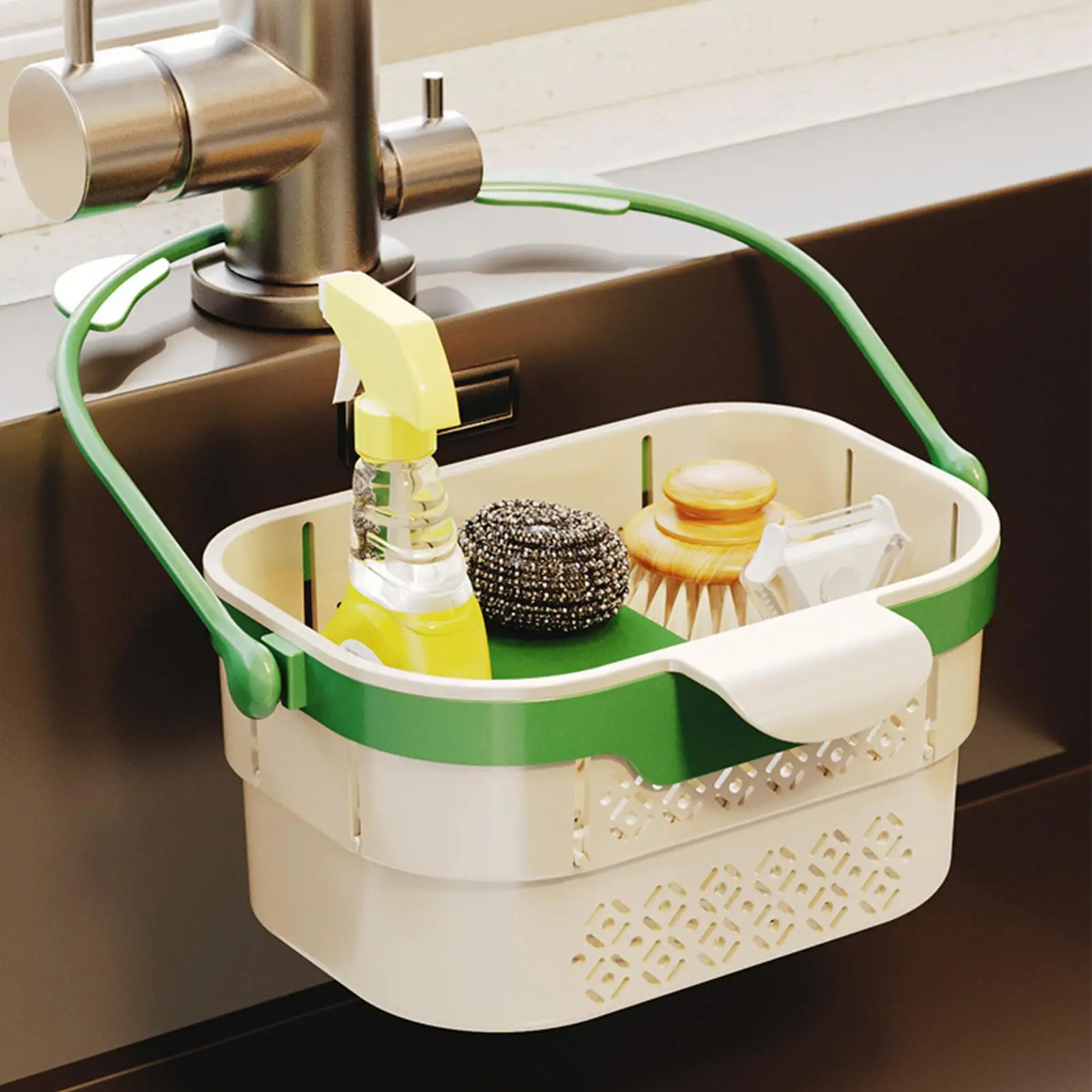 Hanging Foldable Sink Colander Kitchen Food & Fruit ResidueFilter Basket Space-Saving Sink Strainer for Home Kitchen Bathroom