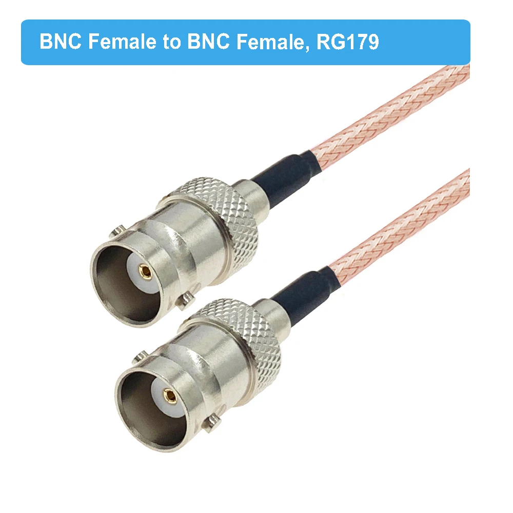 BEVOTOP RG179 75-Ohm-Kabel, BNC-Stecker auf BNC-Buchse, RF-Adapter, Pigtail für Videokamerasystem, RF-Koaxialkabel, Überbrückungskabel