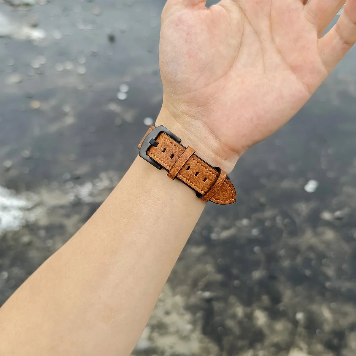 Strap for Samsung Galaxy Watch - Leather Classic Strap recension och pris