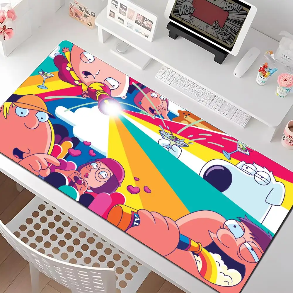 

F-family Guy Tv Show Mouse Pad Multiple Sizes Large Square Computer Office Game Table Mats Rubber Anti-slip Mousepads