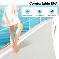 Teak Decking Marine Boat Flooring Carpet Sheet Yacht EVA Foam Teak 240 cm x 90 cm x 6 mm Grey without Stripes