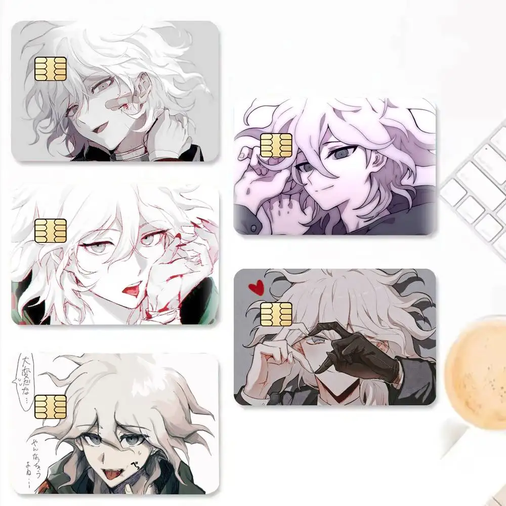 Nagito Komaeda Game Danganronpa Credit Card HD Stickers Small Chip Waterproof Sticker Game Card Decal Gift