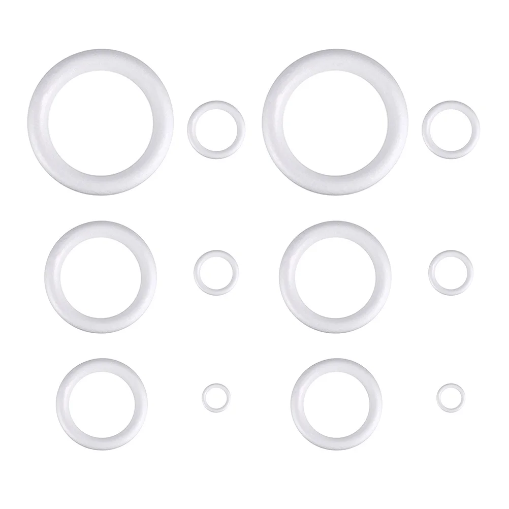 

12Pcs DIY Wreath Rings White Round Base for Christmas New Year Winter Ornaments Wreath Ring Craft Ring
