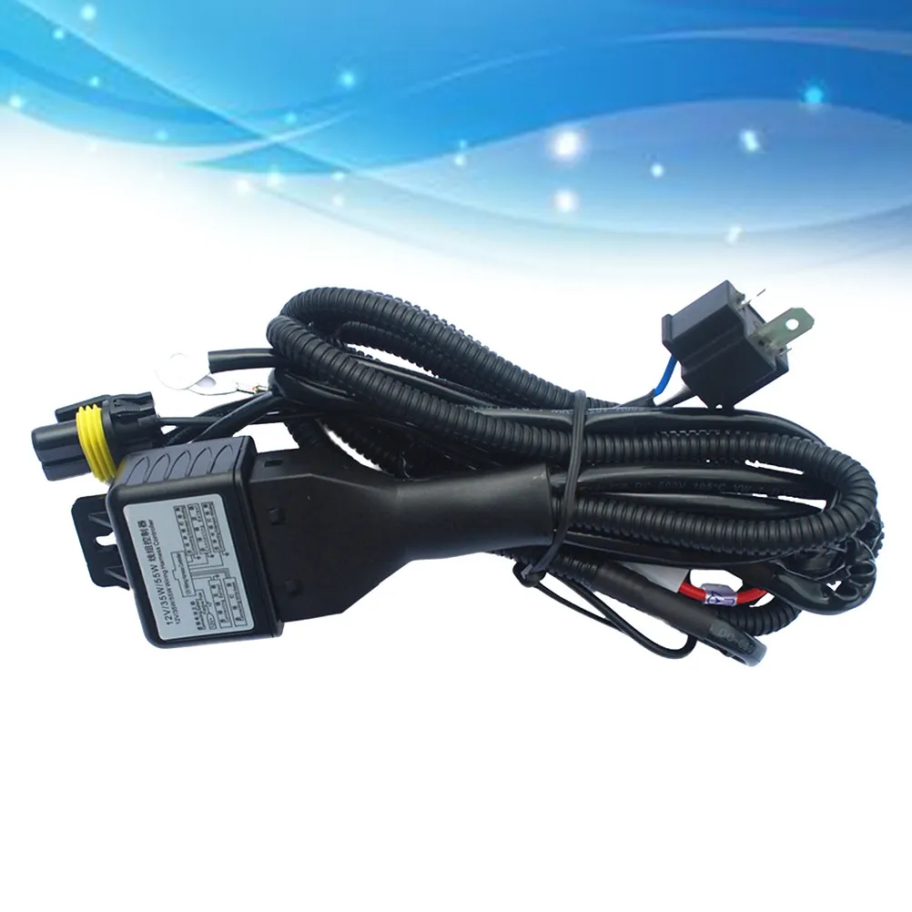 Xenon Wire Harness H4 Headlight Booster Durable Thick Line Wiring Kit Eliminates Flicker Start Up Problems Reliable Energy