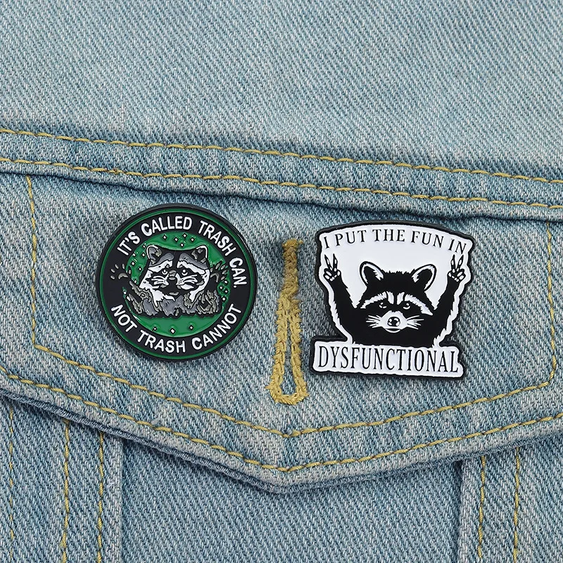 Cute little panda Enamel Pins Creative cartoon raccoon shaped accessory badge Jewelry Badge Trendy Versatile Clothing Bag Brooch