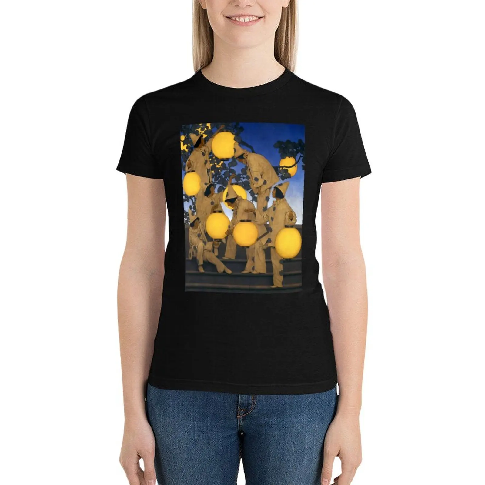 Maxfield Parrish - The Lantern Bearers T-Shirt summer tops female vintage clothes t-shirts for Women cotton