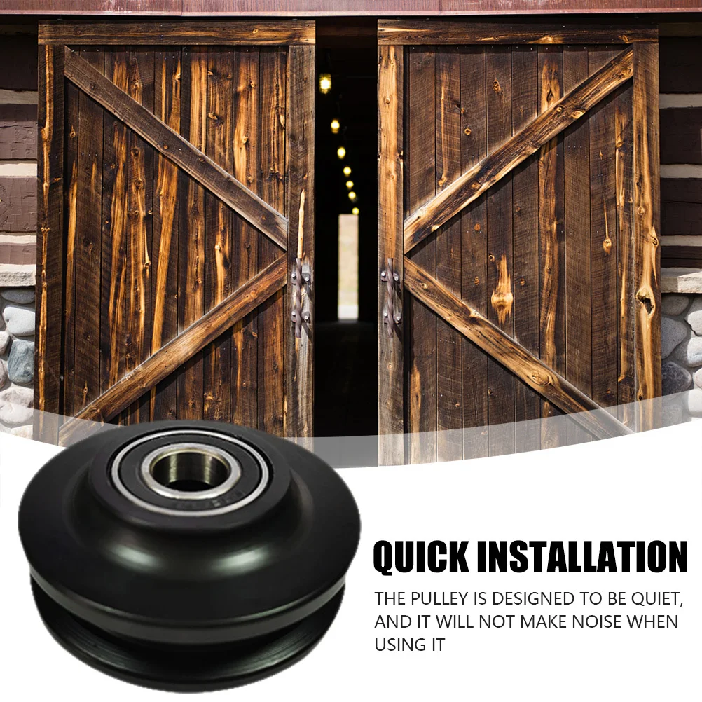 

Cabinet Roller Wheel Durable Thick Pom Sliding Door Pulley Quiet Guide Track Barn Door Pulley Cabinet Roller Wheel