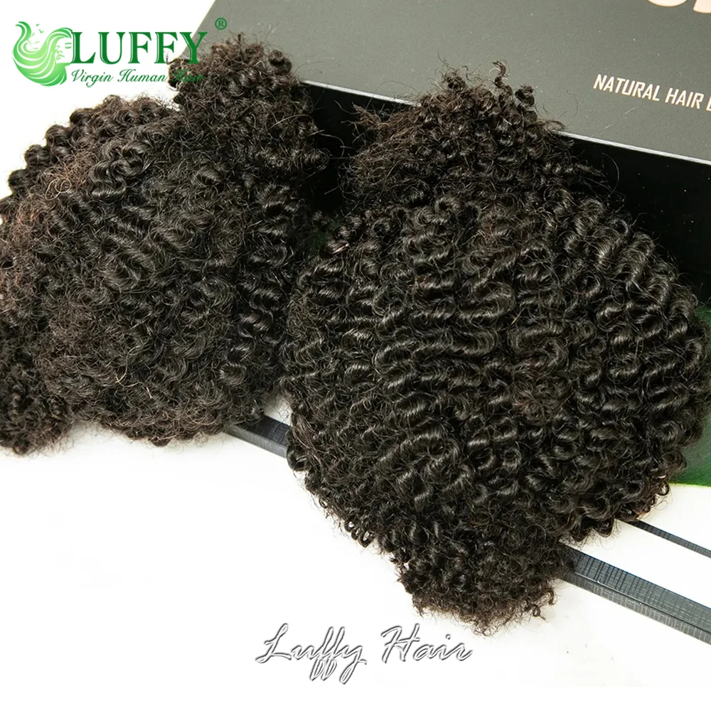 Spring Twist Human Hair Hair Extensions Pre-separated Afro Kinky Curly Bulk Human Hair Extensions Crochet Braids Hair 100g