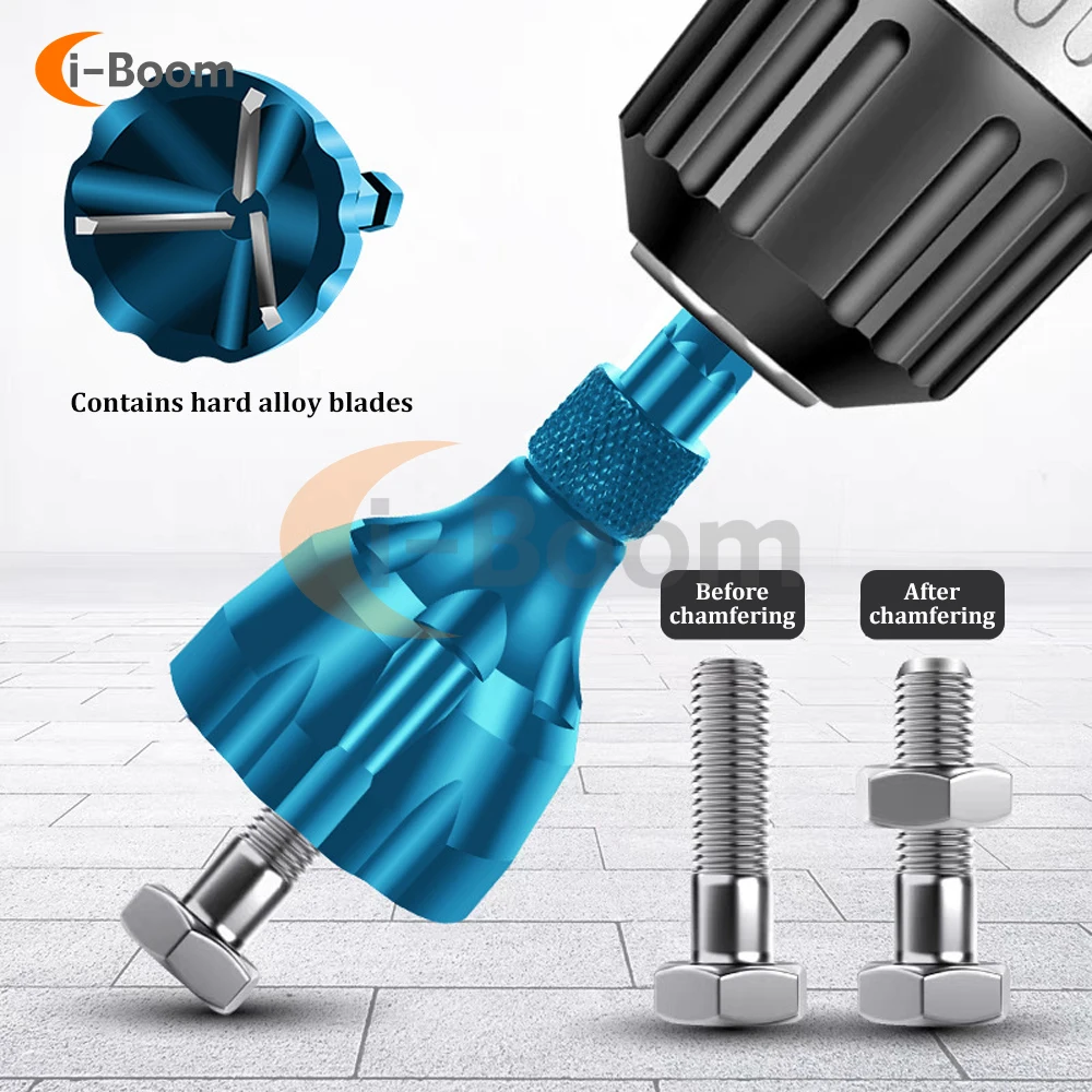 

Hexagon Shank Bolt Chamferer Bolt Burr Grinding Cleaning Tool Drill Bit Stainless Steel Metal Drill Tool Adaptable to Hand Drill