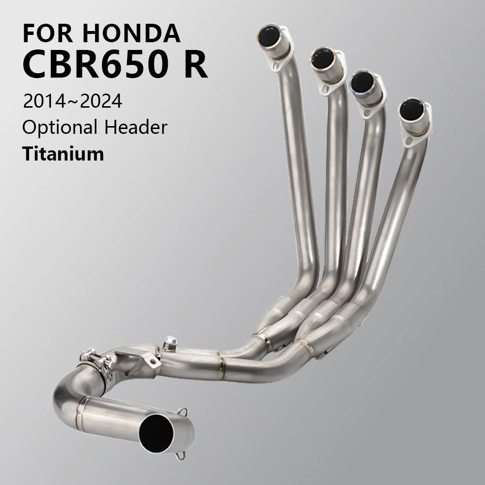 For Honda CBR650R CBR650 2014-2024 Motorcycle Exhaust Slip-On Front Link Pipe Escape Moto Full System Moveable Connect Muffler